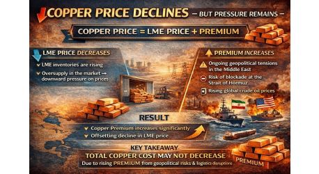 GIÁ ĐỒNG GIẢM KHI LƯỢNG TỒN KHO CỦA LME TĂNG LÊN MỨC CAO NHẤT TRONG HƠN SÁU NĂM