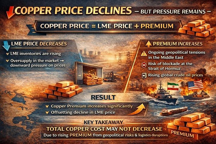 GIÁ ĐỒNG GIẢM KHI LƯỢNG TỒN KHO CỦA LME TĂNG LÊN MỨC CAO NHẤT TRONG HƠN SÁU NĂM