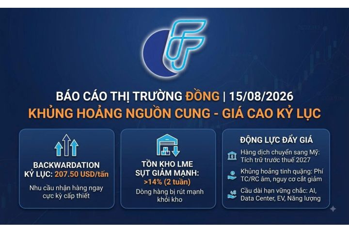 Giá đồng trên sàn LME duy trì đỉnh cao kỷ lục 